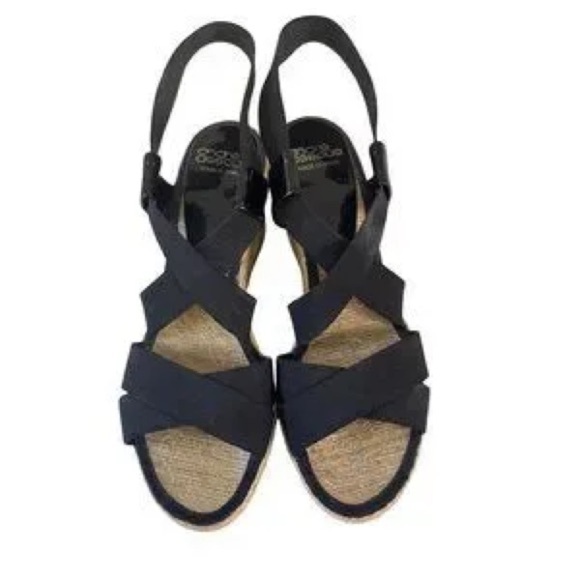 Andre Assous Shoes - Andre Assous Black Espadrille Strappy Sandals, Size 9